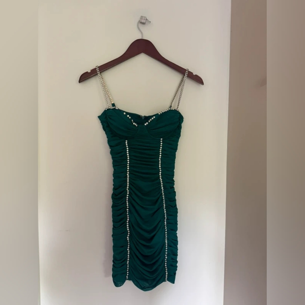 green  mini dress